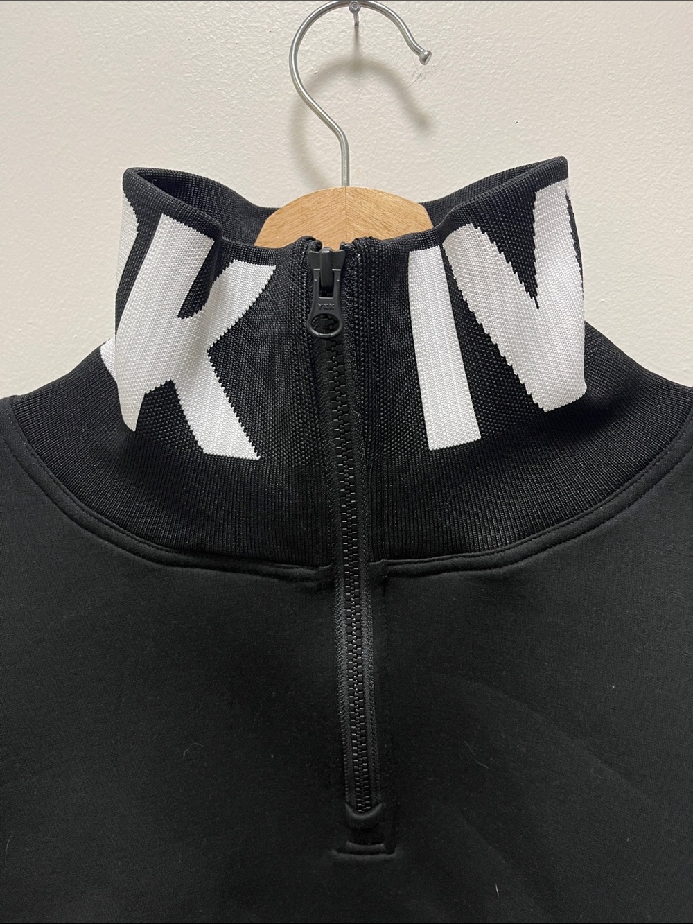 Ivy wPark Cropped Quarter Zip Sweatshirt Funnel Neck Black M - Picture 6 of 10